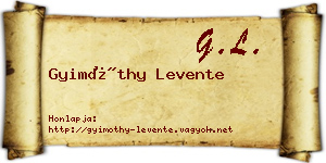 Gyimóthy Levente névjegykártya
